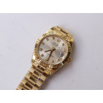 DateJust 28mm YG Fluted Bezel 5 Dials Diamonds Marker Bracelet BP A2671