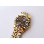 DateJust 28mm YG Fluted Bezel 5 Dials Diamonds Marker Bracelet BP A2671