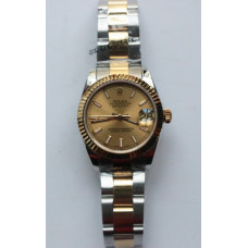 DateJust 31mm TT Fluted Bezel Gold Dial Bracelet BP A2824