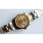 DateJust 31mm TT Fluted Bezel Gold Dial Bracelet BP A2824