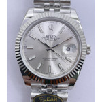 Datejust 41 SS 904L Steel 1:1 Best Edition Silver Dial Jubilee Bracelet VR3235 Clean