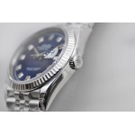 DateJust 36mm Fluted Bezel SS Blue Dial Diamonds Marker Jubilee Bracelet VSF VS3235