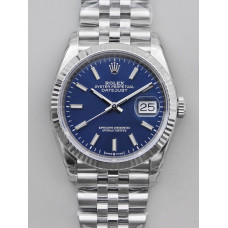 DateJust 36mm Fluted Bezel SS Blue Dial Stick Marker Jubilee Bracelet VSF VS3235