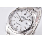 Datejust 41 SS 904L Steel 1:1 Best Edition White Dial Oyster Bracelet Clean VR3235