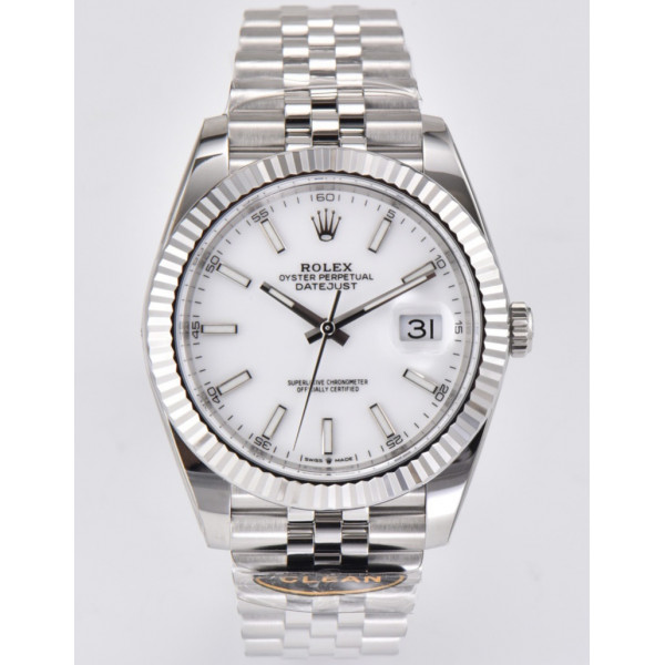 Datejust 41 SS 904L Steel 1:1 Best Edition White Dial Jubilee Bracelet Clean VR3235