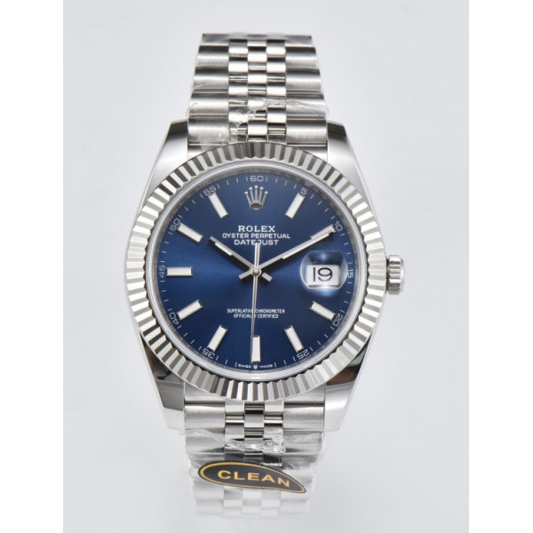 Datejust 41 SS 904L Steel 1:1 Best Edition Blue Dial Jubilee Bracelet Clean VR3235