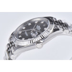 Datejust 41 SS 904L Steel 1:1 Best Edition Grey Dial Diamonds Mark Jubilee Bracelet Clean VR3235