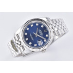 Datejust 41 SS 904L Steel 1:1 Best Edition Blue Dial Diamonds Mark Jubilee Bracelet Clean VR3235 