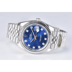 Datejust 41 SS 904L Steel 1:1 Best Edition Blue Dial Diamonds Mark Jubilee Bracelet Clean VR3235 