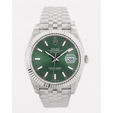 DateJust 41mm SS 1:1 Best Edition Stick Marker Green Dial SS Jubilee Bracelet A3235 EWF