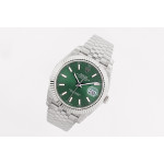 DateJust 41mm SS 1:1 Best Edition Stick Marker Green Dial SS Jubilee Bracelet A3235 EWF