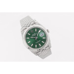 DateJust 41mm SS 1:1 Best Edition Stick Marker Green Dial SS Jubilee Bracelet A3235 EWF