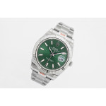 DateJust 41mm SS 1:1 Best Edition Stick Marker Green Dial SS Oyster Bracelet A3235 EWF