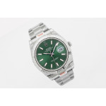 DateJust 41mm SS 1:1 Best Edition Stick Marker Green Dial SS Oyster Bracelet A3235 EWF