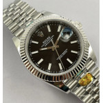 DateJust 41mm 126334 1:1 Best Edition 904L Steel Black Dial Stick Marker on Jubilee Bracelet A2824 ZF