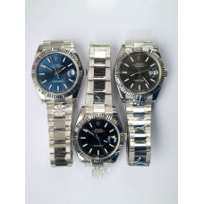 DateJust 41 126334 1:1 Best Edition 904L Steel Blue&Black&Grey Dial Oyster Bracelet A2824 ARF