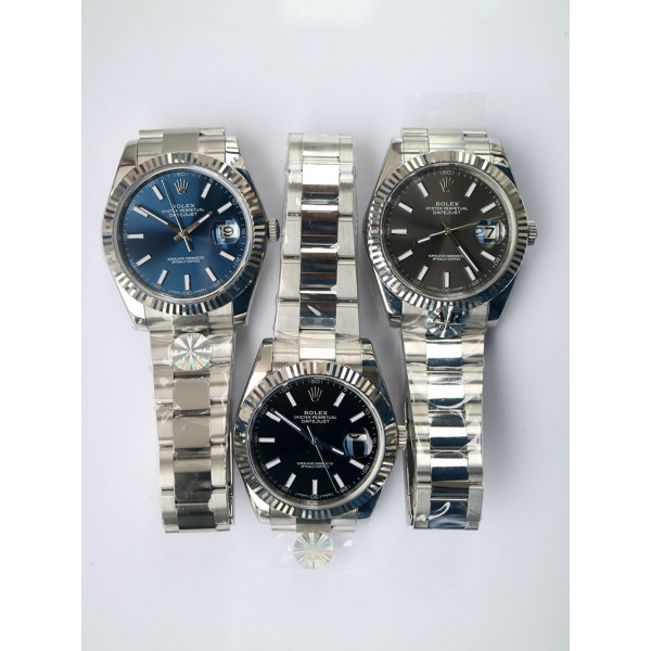 DateJust 41 126334 1:1 Best Edition 904L Steel Blue&Black&Grey Dial Oyster Bracelet A2824 ARF