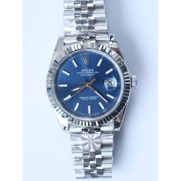 DateJust 41 126334 1:1 Best Edition 904L Steel Blue&Black&Grey Dial Jubilee Bracelet A2824 ARF