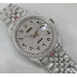 DateJust 41mm 126334 Full Paved Diamonds Best Edition Diamond Dial Arabic Markers Jubilee Bracelet GMF A2824