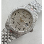 DateJust 41mm 126334 Full Paved Diamonds Best Edition Diamond Dial Arabic Markers Jubilee Bracelet GMF A2824