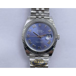 Datejust 41 SS 904L Steel 1:1 Best Edition Blue Roman Dial Jubilee Bracelet VR3235 Clean