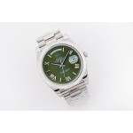 Day Date 40mm SS 1:1 Best Edition Roman Marker Blue&Green&White Dials SS Bracelet A2836 EWF