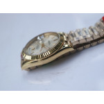 DayDate 40mm 904L Fluted YG/YG Gold&Green&Silver Dials Stick Marker Bracelet GMF A2836