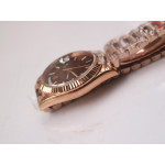 DayDate 40mm 904L Fluted RG/RG Brown&RG Dial Stick Marker Bracelet GMF A2836