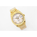 Day Date 40mm YG 1:1 Best Edition Roman Marker White&Gold Dials YG Bracelet A2836 EWF