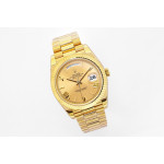 Day Date 40mm YG 1:1 Best Edition Roman Marker White&Gold Dials YG Bracelet A2836 EWF