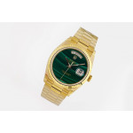 Day Date 36mm YG 1:1 Best Edition Green Dial Bracelet A2836 EWF