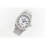 Day Date 36mm SS 1:1 Best Edition Roman Marker White Dial Bracelet A2836 EWF