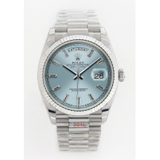 Day Date 36mm SS 1:1 Best Edition Diamonds Marker Ice Blue Dial Bracelet A2836 EWF