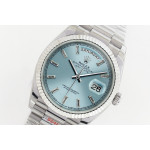 Day Date 36mm SS 1:1 Best Edition Diamonds Marker Ice Blue Dial Bracelet A2836 EWF