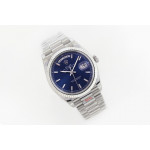 Day Date 36mm SS 1:1 Best Edition Stick Marker Blue Dial Bracelet A2836 EWF