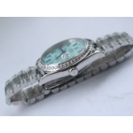 DayDate 40mm Diamonds Bezel Pres SS Blue dial Arab Marker Bracelet BP A2813