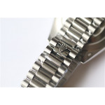 DayDate 40mm Fluted Pres SS Silver&Grey dial Stick Marker Bracelet BP A2836