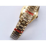 DayDate 36mm Fluted Pres YG 6 dials Diamonds Marker Bracelet BP A2836