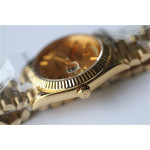 DayDate 40mm Fluted YG Gold&Silver Dials Roman Marker Bracelet BP A2836