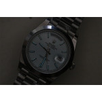 DayDate 40mm Smooth Pres SS Blue Dial Stick Marker Bracelet BP A2813