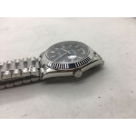 DayDate 40mm Fluted Pres SS Silver&Blue&Black dials Diamonds Marker Bracelet BP A2836