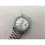 DayDate 40mm Diamonds Bezel Pres SS Silver&Blue&Black dials Diamonds Marker Bracelet BP A2836