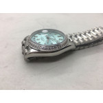 DayDate 40mm Diamonds Bezel Pres SS Silver&Blue&Black dials Diamonds Marker Bracelet BP A2836