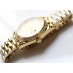 DayDate 36mm Diamonds Bezel Pres YG Gold Dial Stick Marker Bracelet BP A2813