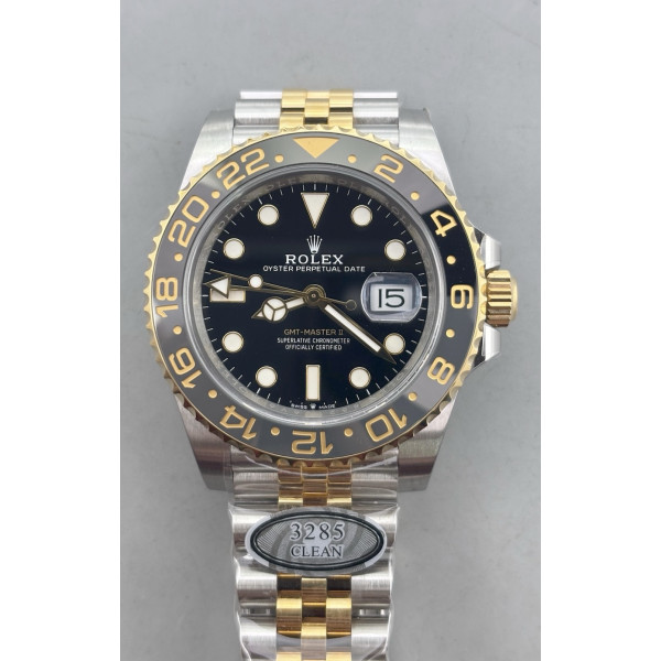 GMT-Master II 126713 GRNR 1:1 Best Edition on Black Dial SS/YG Bracelet Super Clone Clean F DD3285 CHS