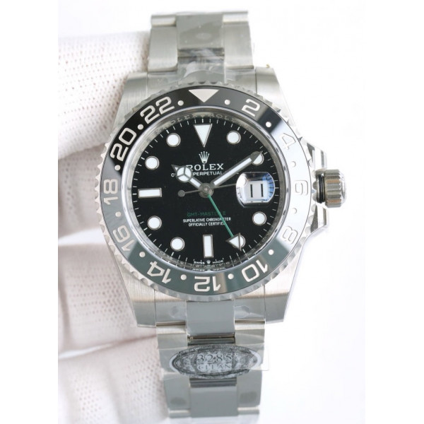 GMT Master II 126710GRNR Black/Grey Bezel 904L SS 1:1 Best Edition Oyster Bracelet Clean DD3285 CHS