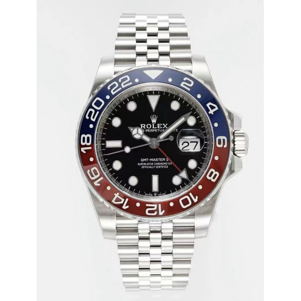 GMT Master II 126710 BLRO Pepsi 904L SS 1:1 Best Edition Black Dial on Jubilee Bracelet C+F VR3285 CHS