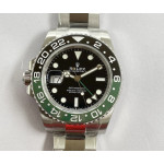 GMT II 126720VTNR SS Green/Black Bezel Black Dial Oyster Bracelet BP A2813 CHS