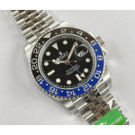 GMT II 126710 Black/Blue Bezel 904L SS Black Dial Jubilee Bracelet C+F VR3285 CHS