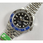 GMT II 126710 Black/Blue Bezel 904L SS Black Dial Jubilee Bracelet C+F VR3285 CHS